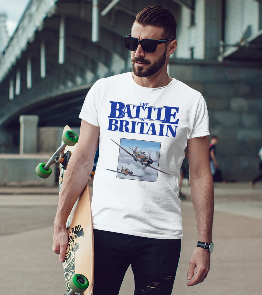 The Battle Of Britain Fighter Aircraft Iconic WWII Scene T-Shirt