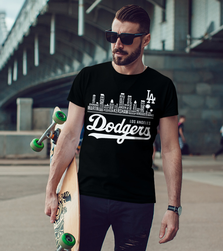 Los Angeles Dodgers Kershaw Bellinger Ramirez Pederson Seager Jansen Ryu Hernandez Urias Stripling Verdugo Taylor Martinez T-Shirt