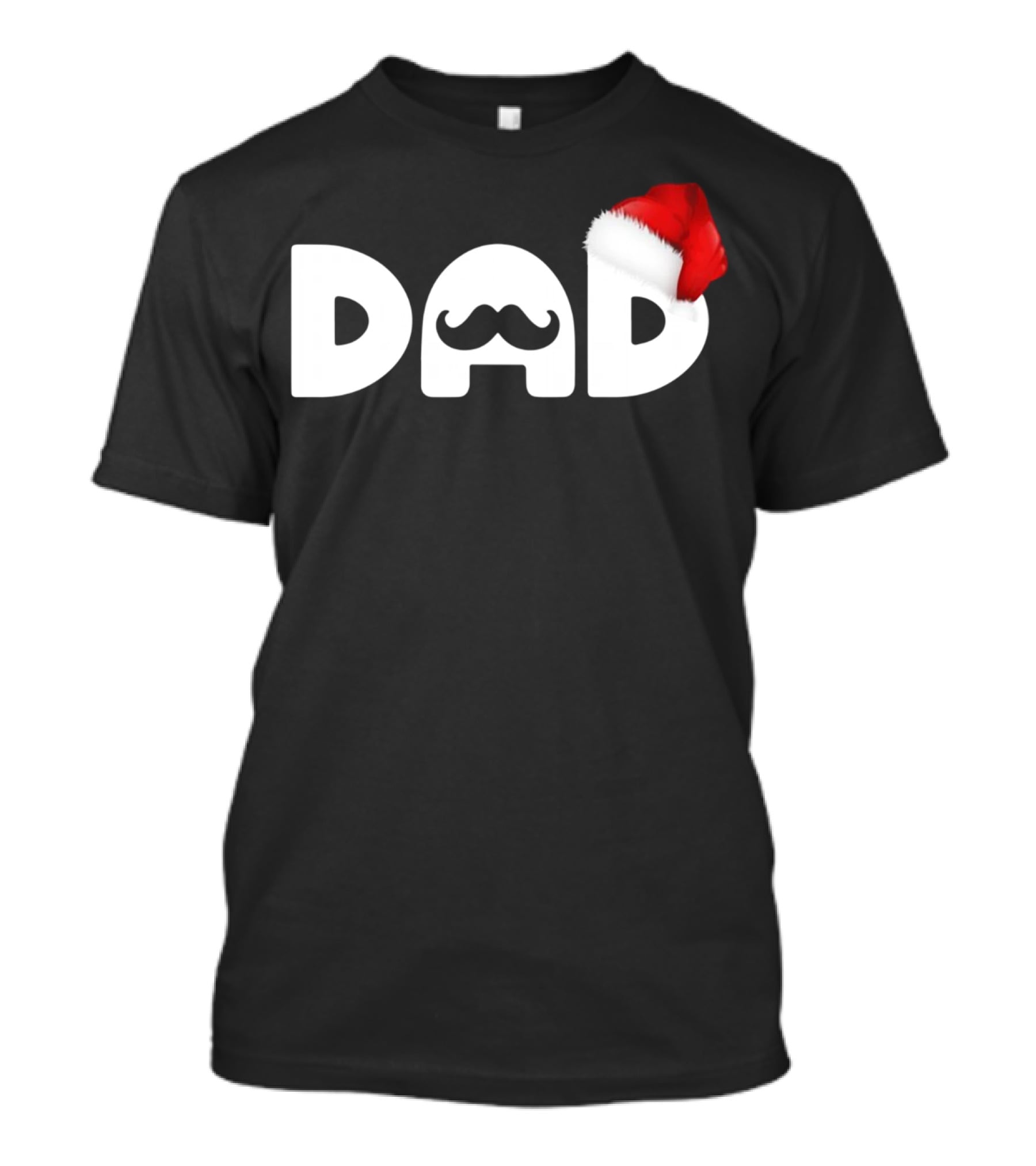 Dad Moustache Santa Hat T-Shirt