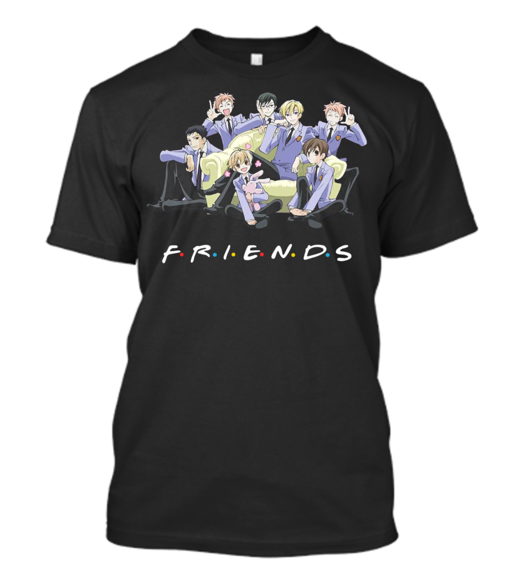 Ouran High School Host Club FRIENDS TV Show Crossover T-Shirt