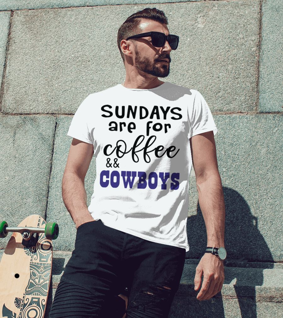Sundays Are Reserved For Coffee And Cowboys Enthusiasts T-Shirt