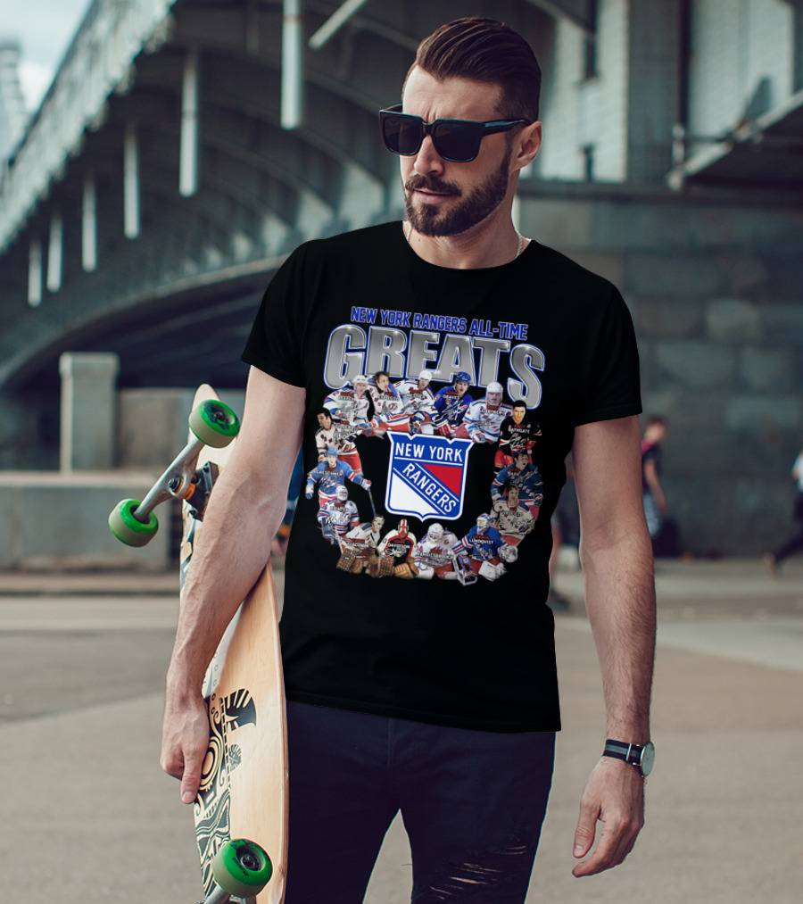 New York Rangers All-Time Greats Legends And Signatures T-Shirt