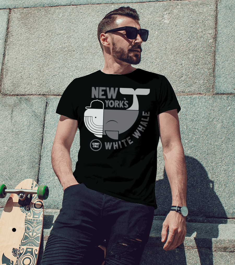 New York's Gerrit Cole White Whale Baseball T-Shirt
