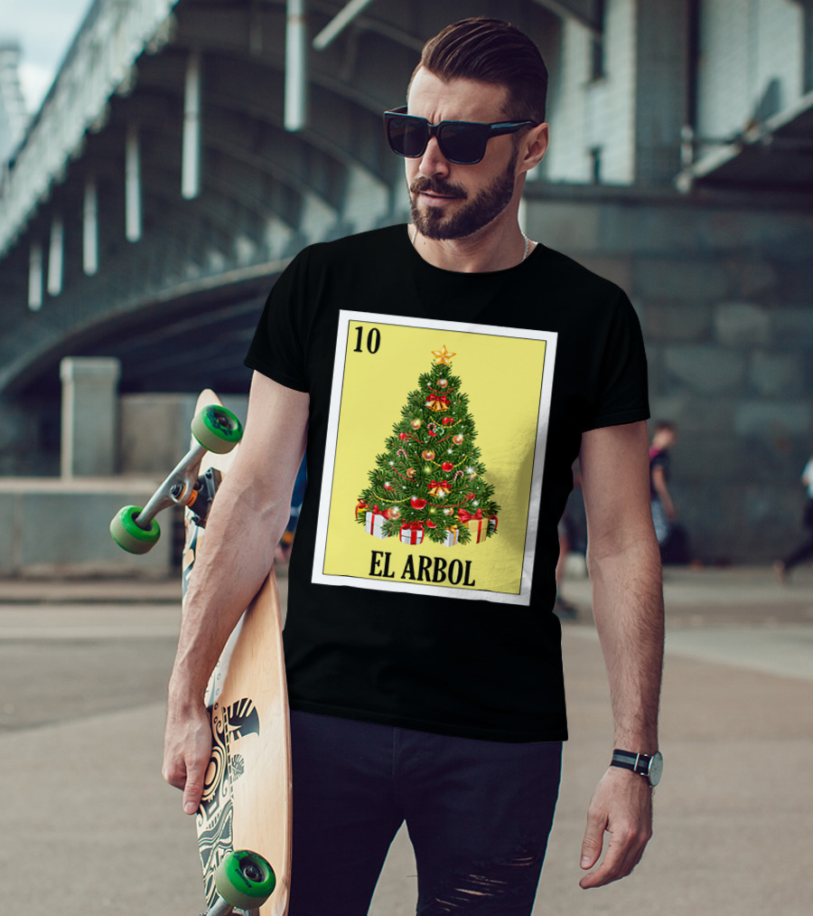 El Arbol Christmas Navidad Lotería Card 10 T-Shirt