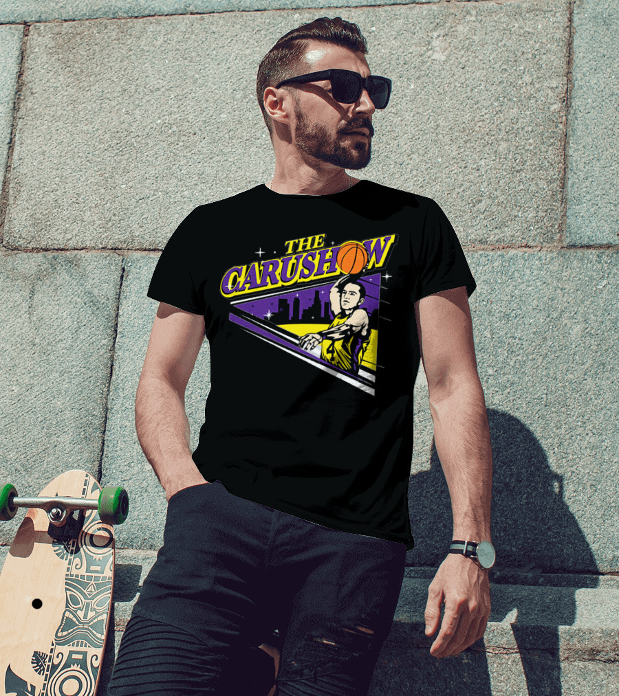 Alex Caruso The Carushow Basketball Los Angeles Skyline T-Shirt