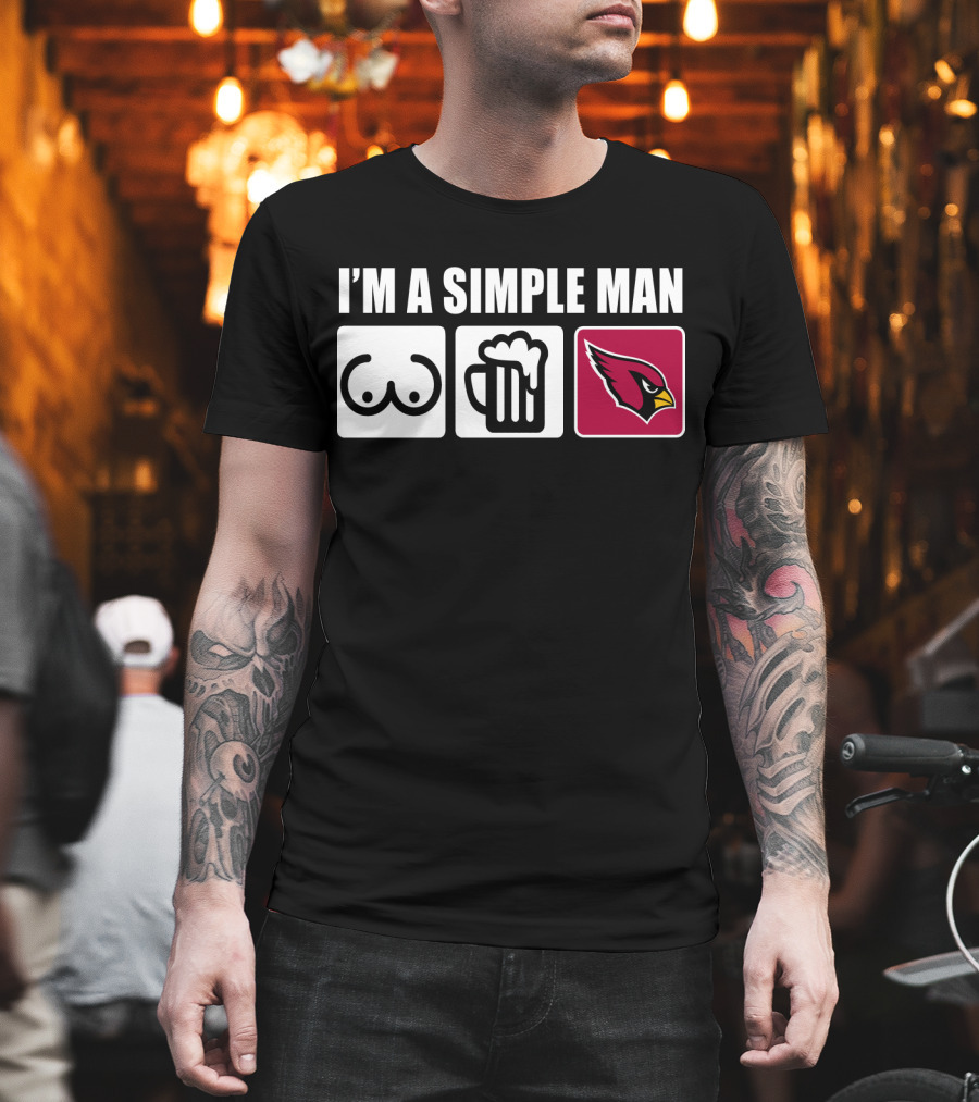 I'M A SIMPLE MAN CARDINALS ICONIC SYMBOLS T-Shirt
