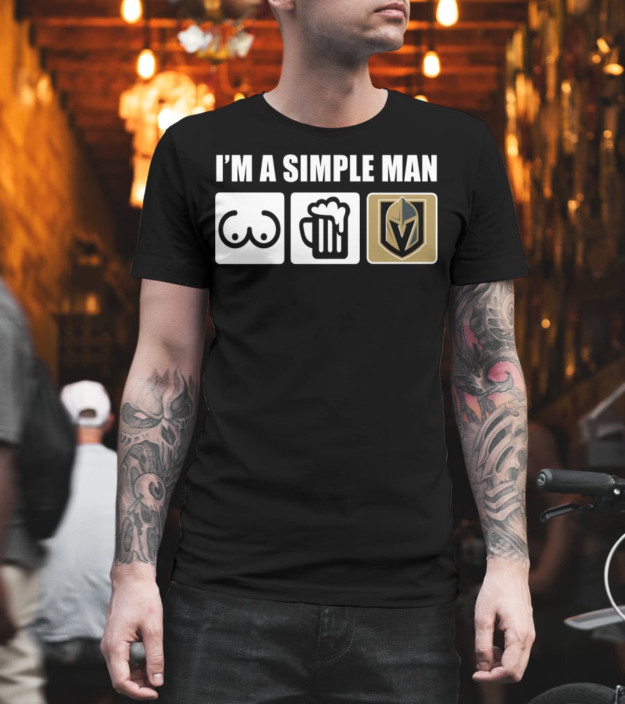 I'M A SIMPLE MAN BEER GOLDEN KNIGHTS T-Shirt