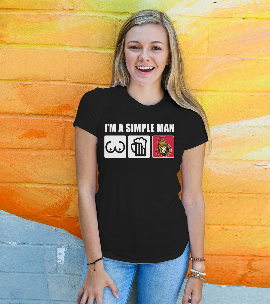 I'M A SIMPLE MAN BEER SENATORS T-Shirt