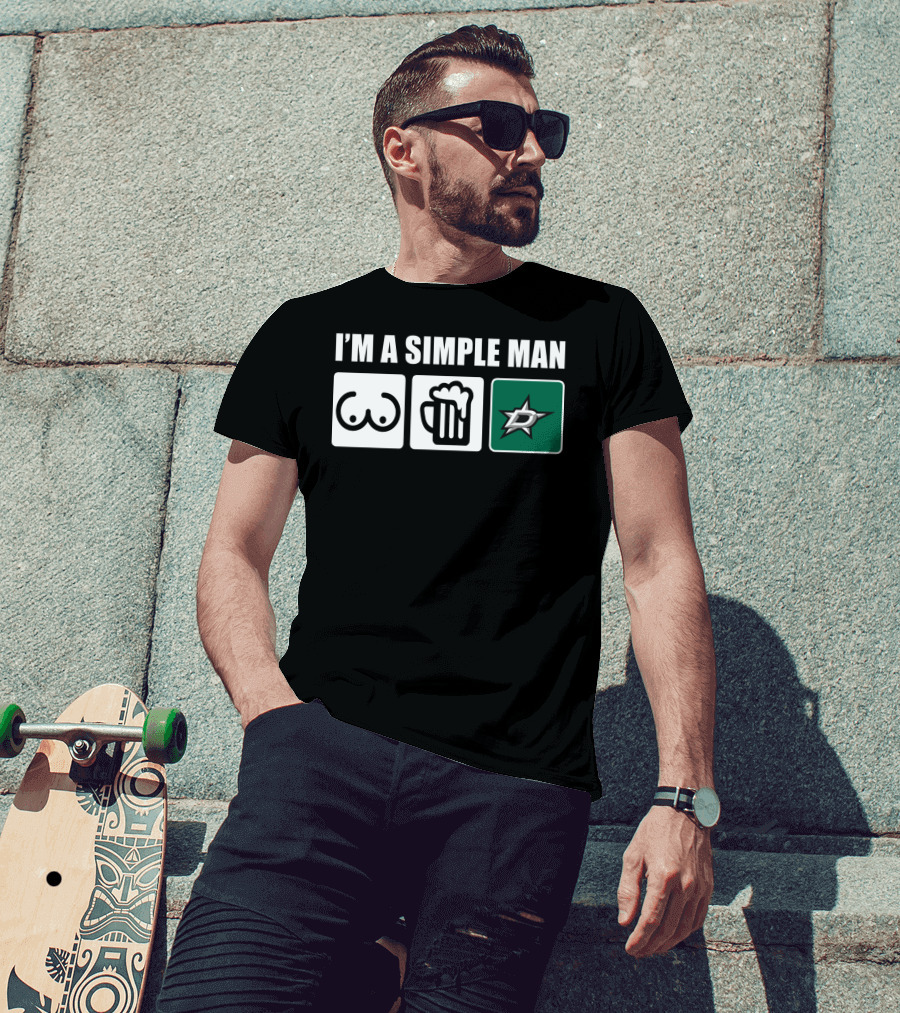 I'm A Simple Man Beer Stars T-Shirt