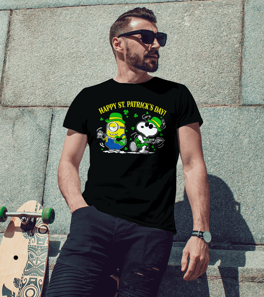 Happy St. Patrick's Day Snoopy Minion Party T-Shirt