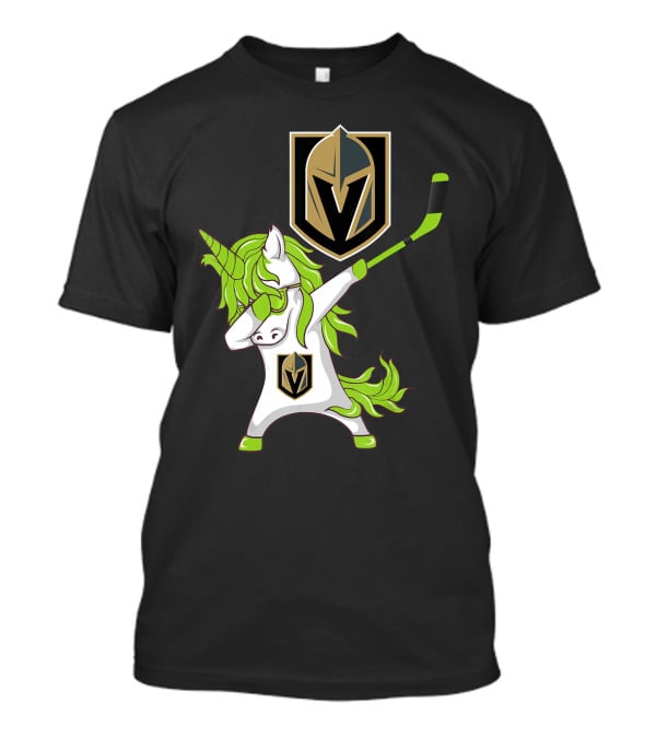St Patrick Day Dabbing Unicorn Vegas Golden Knights Hockey T-Shirt
