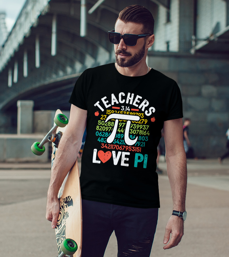 Teachers Love Pi 3.14 Mathematics Geek T-Shirt