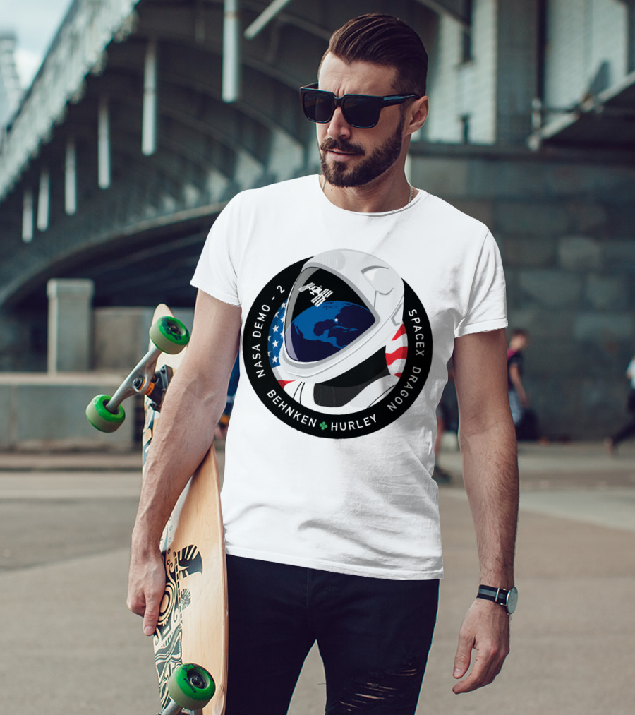 NASA Demo-2 SpaceX Dragon Behnken Hurley Patch T-Shirt