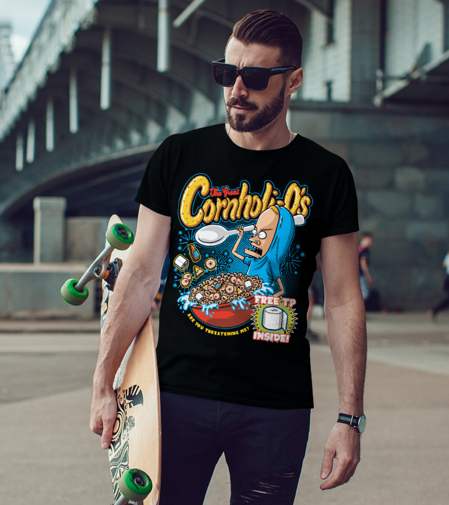 The Great Cornholio's Are You Threatening Me Free TP Inside T-Shirt