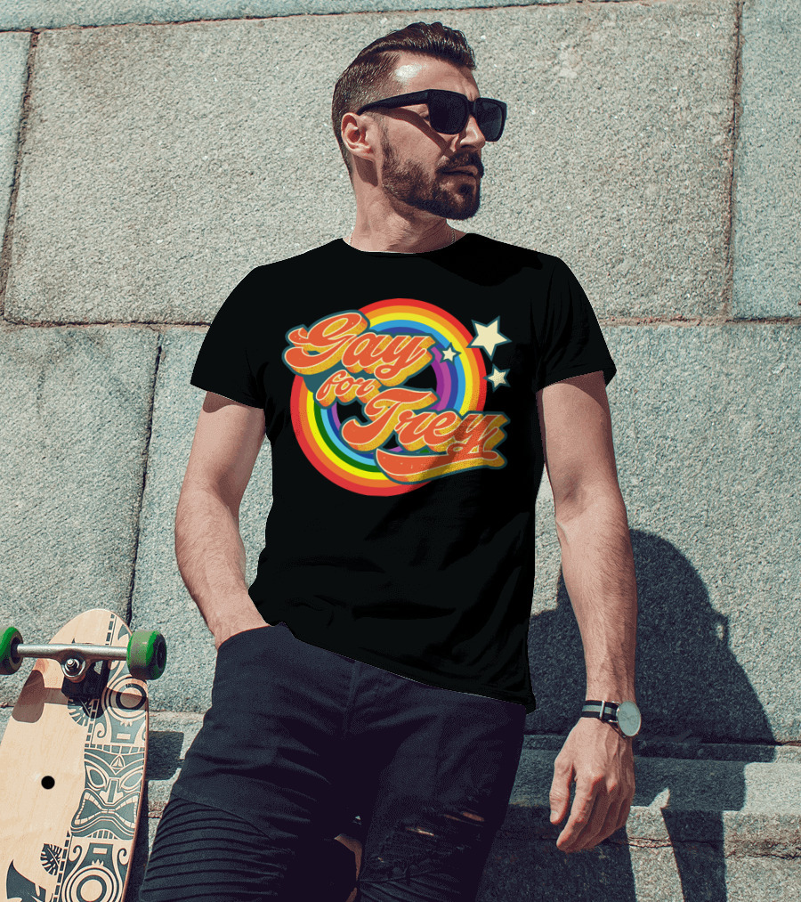 Gay For Trey Phish Rainbow Stars T-Shirt