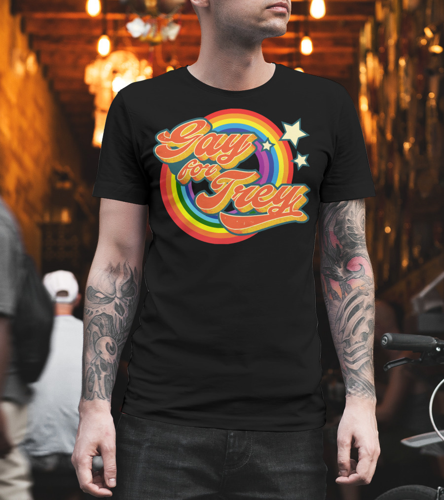 Gay For Trey Phish Rainbow Stars T-Shirt
