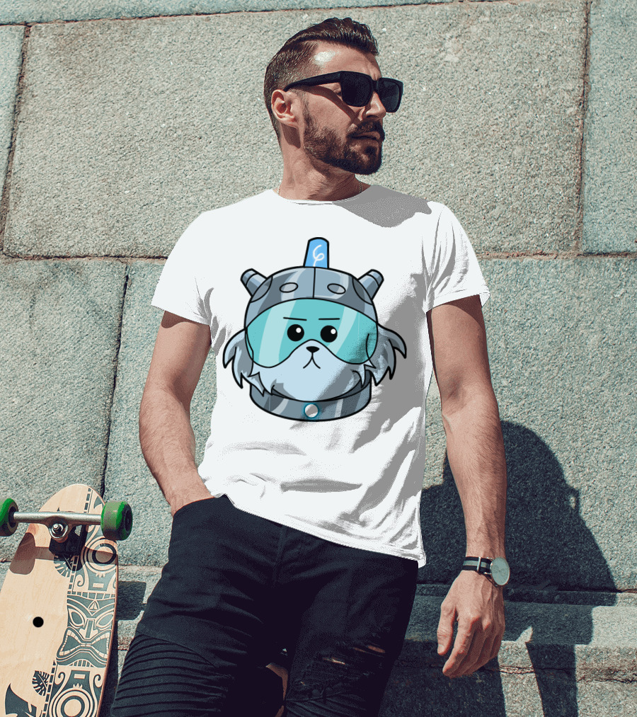 Snowball Rick And Morty Helmeted Dog T-Shirt
