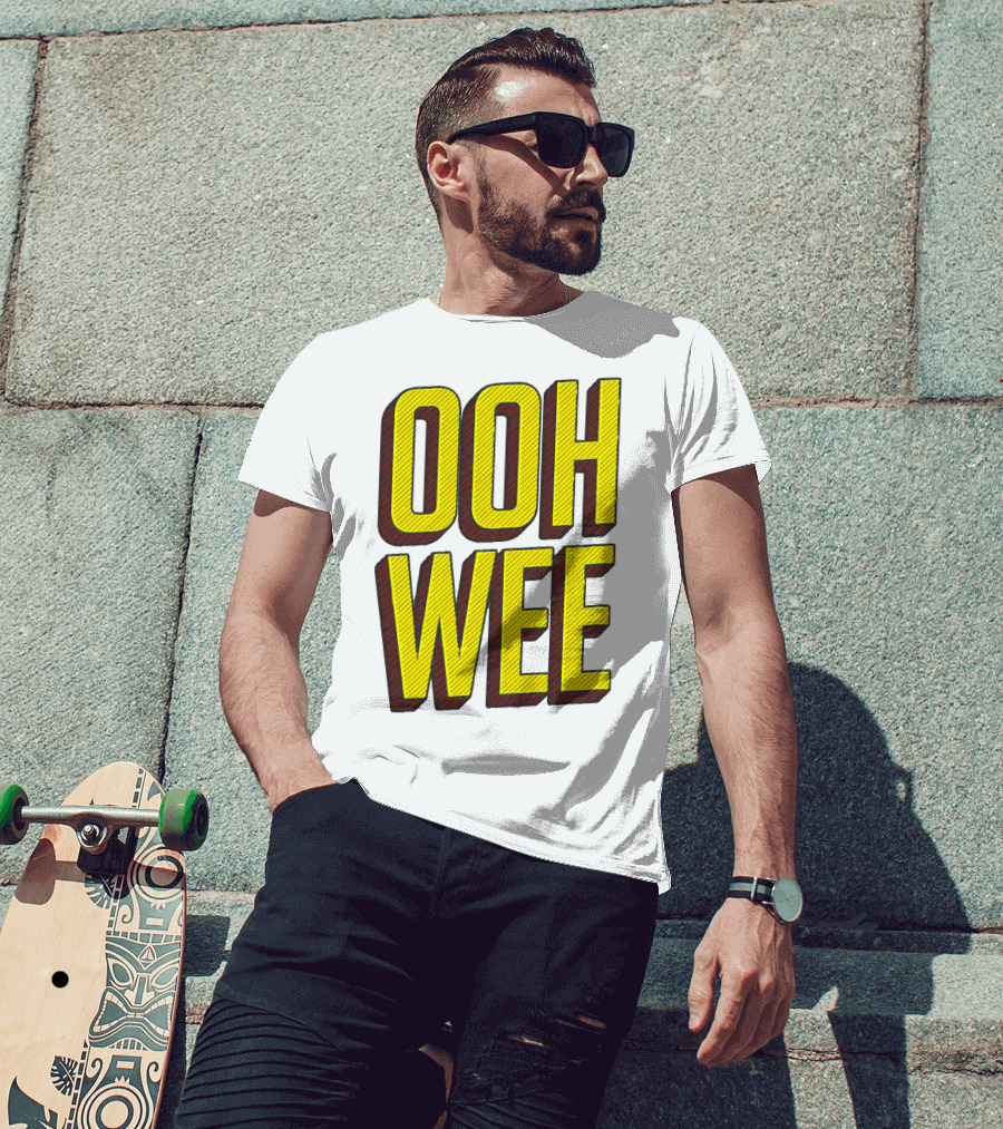 OOH WEE Mr. Poopy Butthole Bold Yellow Comic T-Shirt