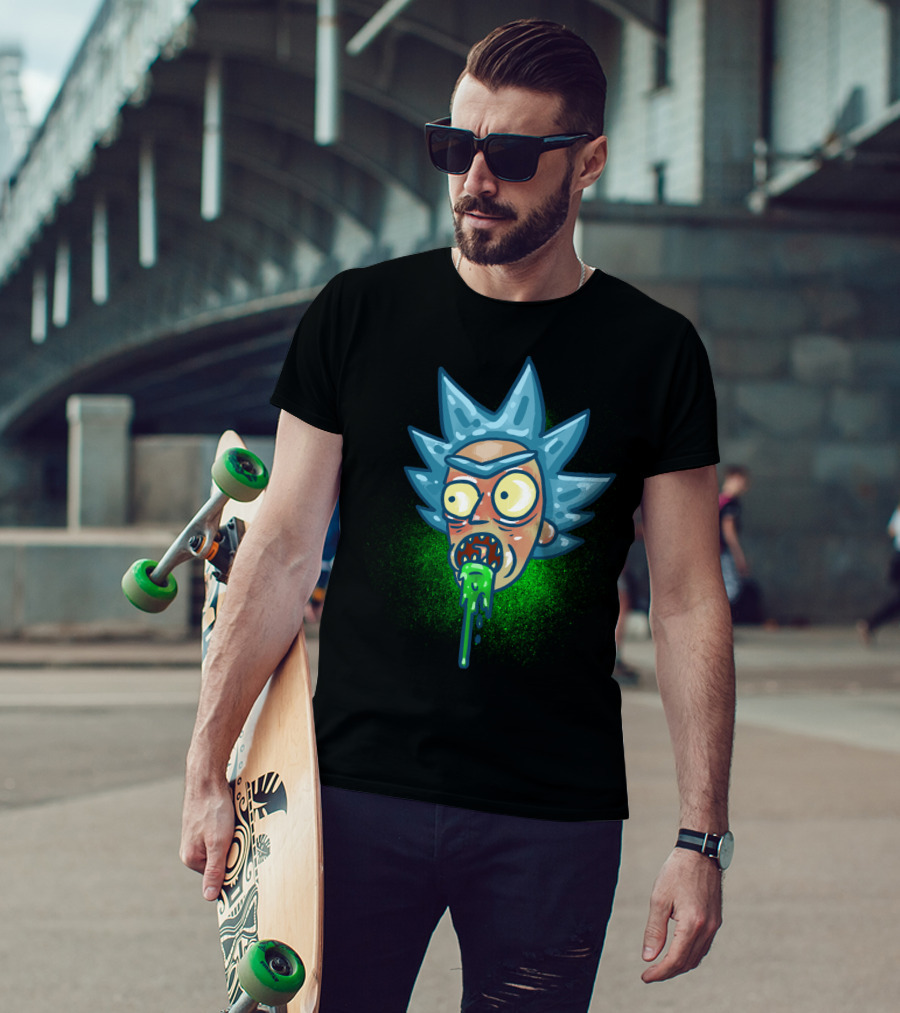 Specific To Rick And Morty Burp Green Slime Face T-Shirt