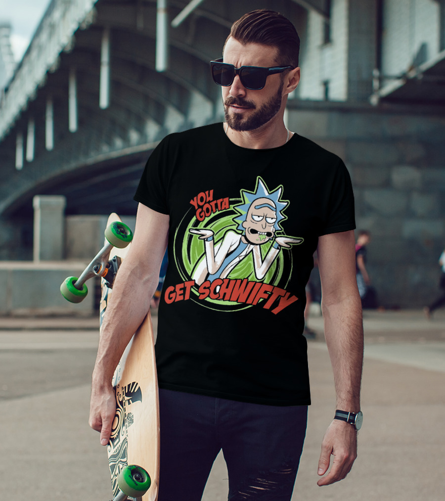 You Gotta Get Schwifty Rick And Morty Portal Image T-Shirt