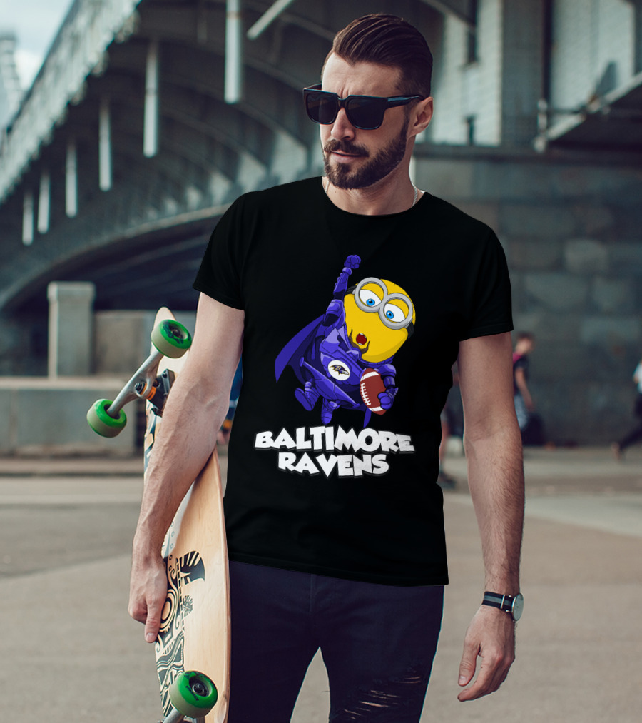Baltimore Ravens Minion Football Fan T-Shirt