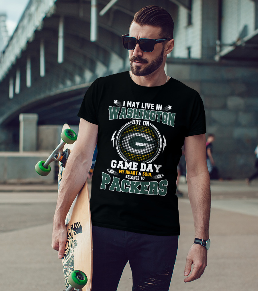 Washington Game Day My Heart And Soul Belongs To Packers T-Shirt
