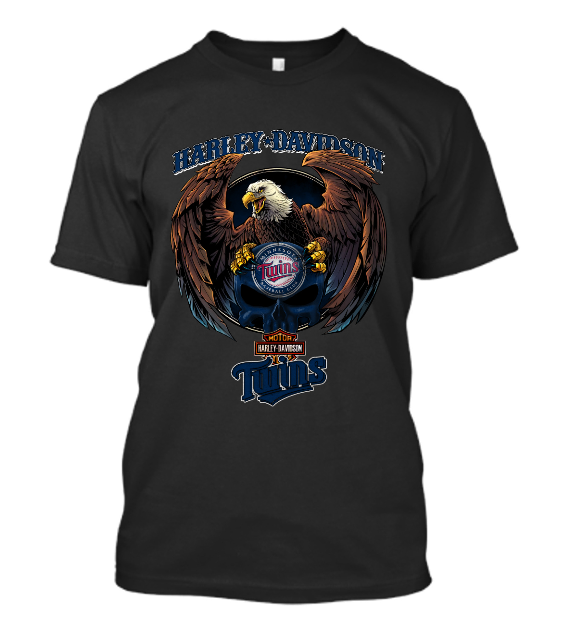 Harley Davidson Motor Minnesota Twins Baseball Club T-Shirt