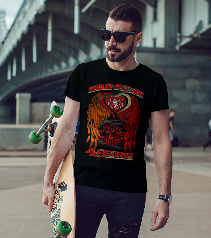 Harley Davidson Motor Cycles San Francisco 49ers T-Shirt