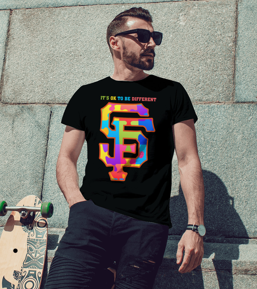 San Francisco Giants It's OK To Be Different Colorful T-Shirt