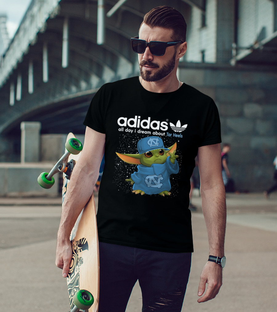 All Day I Dream About Tar Heels Baby Yoda NC T-Shirt