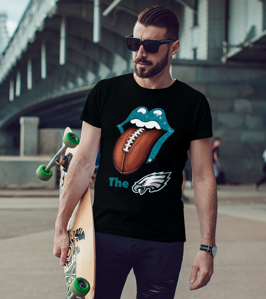 The Smile Eagles Tongue Football Philadelphia Eagles T-Shirt