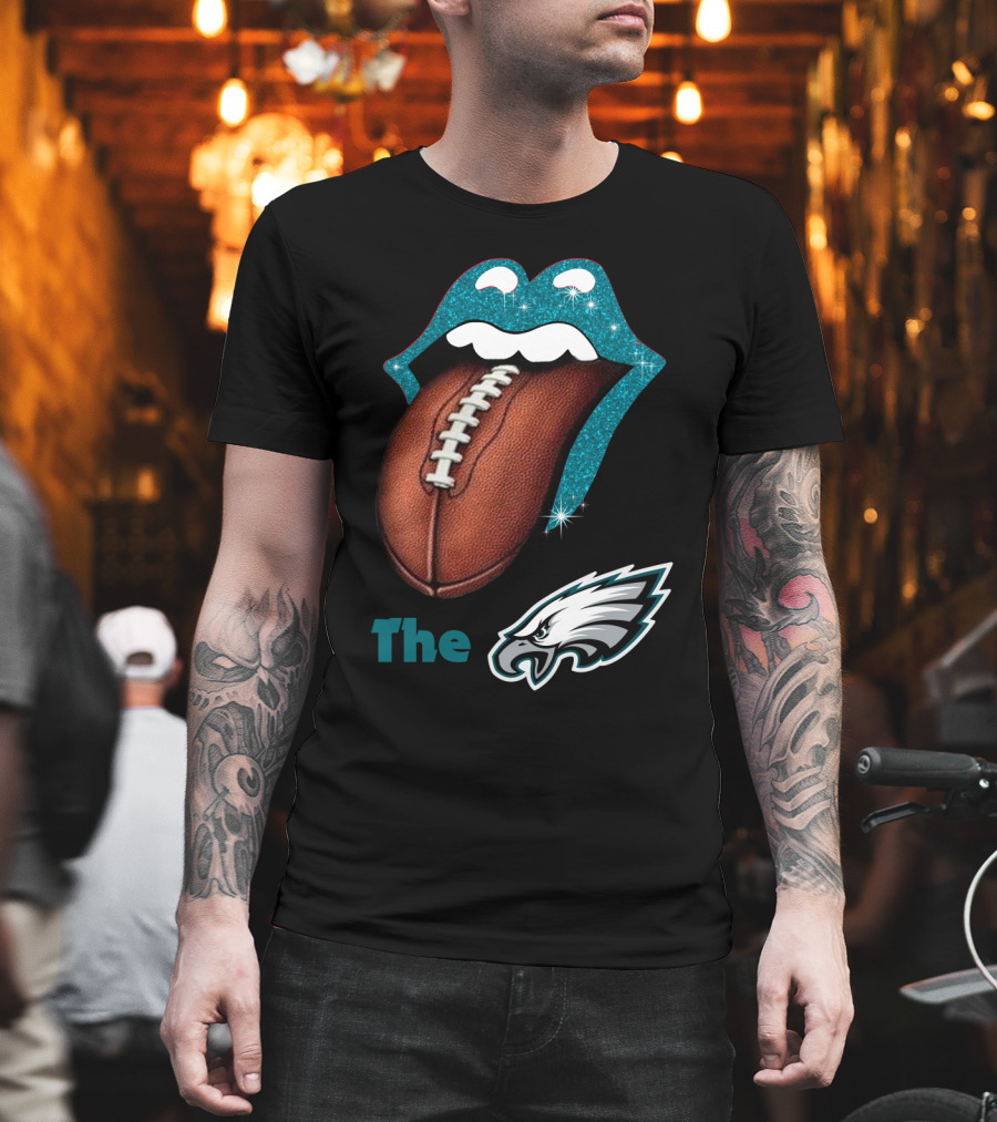 The Smile Eagles Tongue Football Philadelphia Eagles T-Shirt