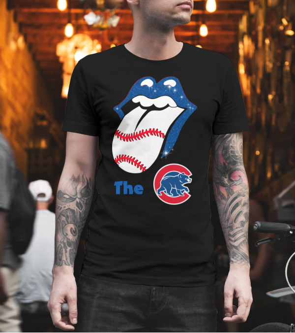 The Smile Cubs Baseball Tongue and Bear T-Shirt The Smile Cubs Baseball Tongue and Bear T-Shirt