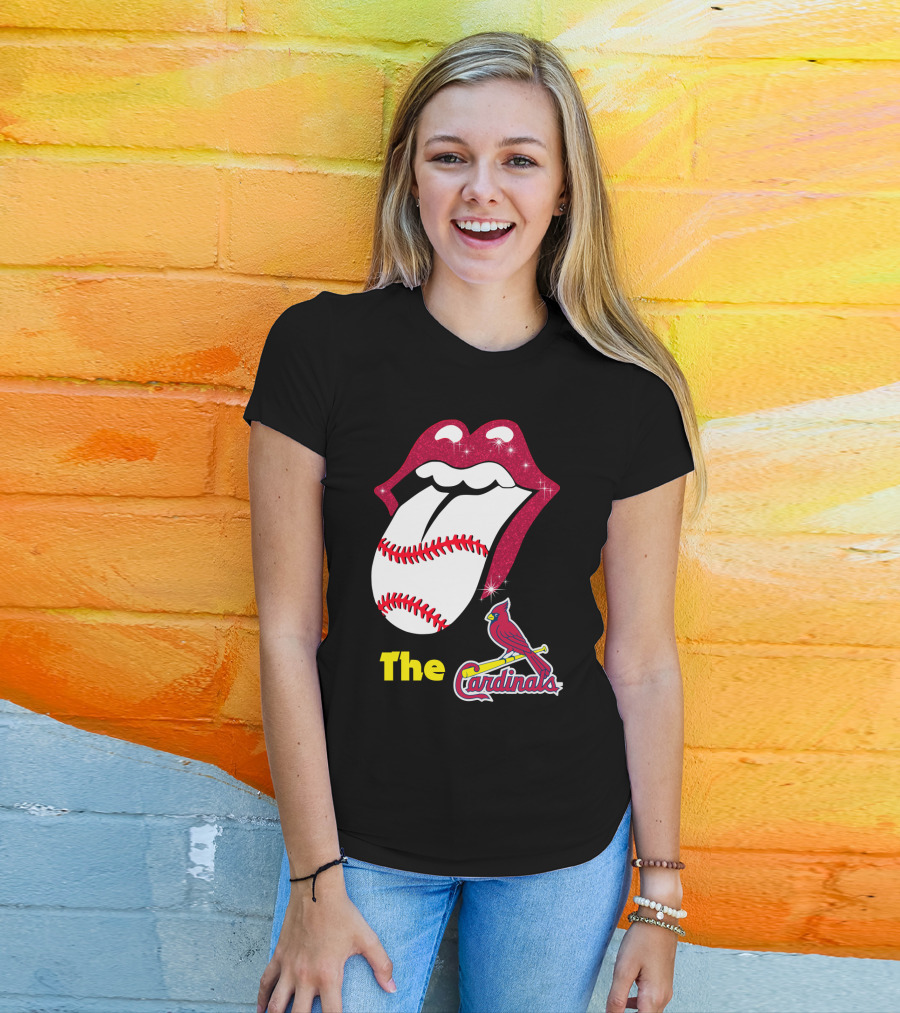 The Cardinals Baseball Tongue Lips T-Shirt