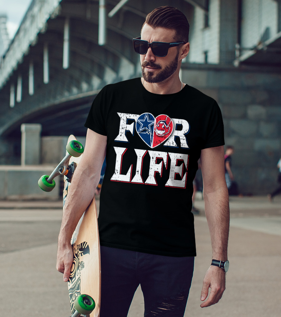 For Life Cowboys Indians Heart T-Shirt
