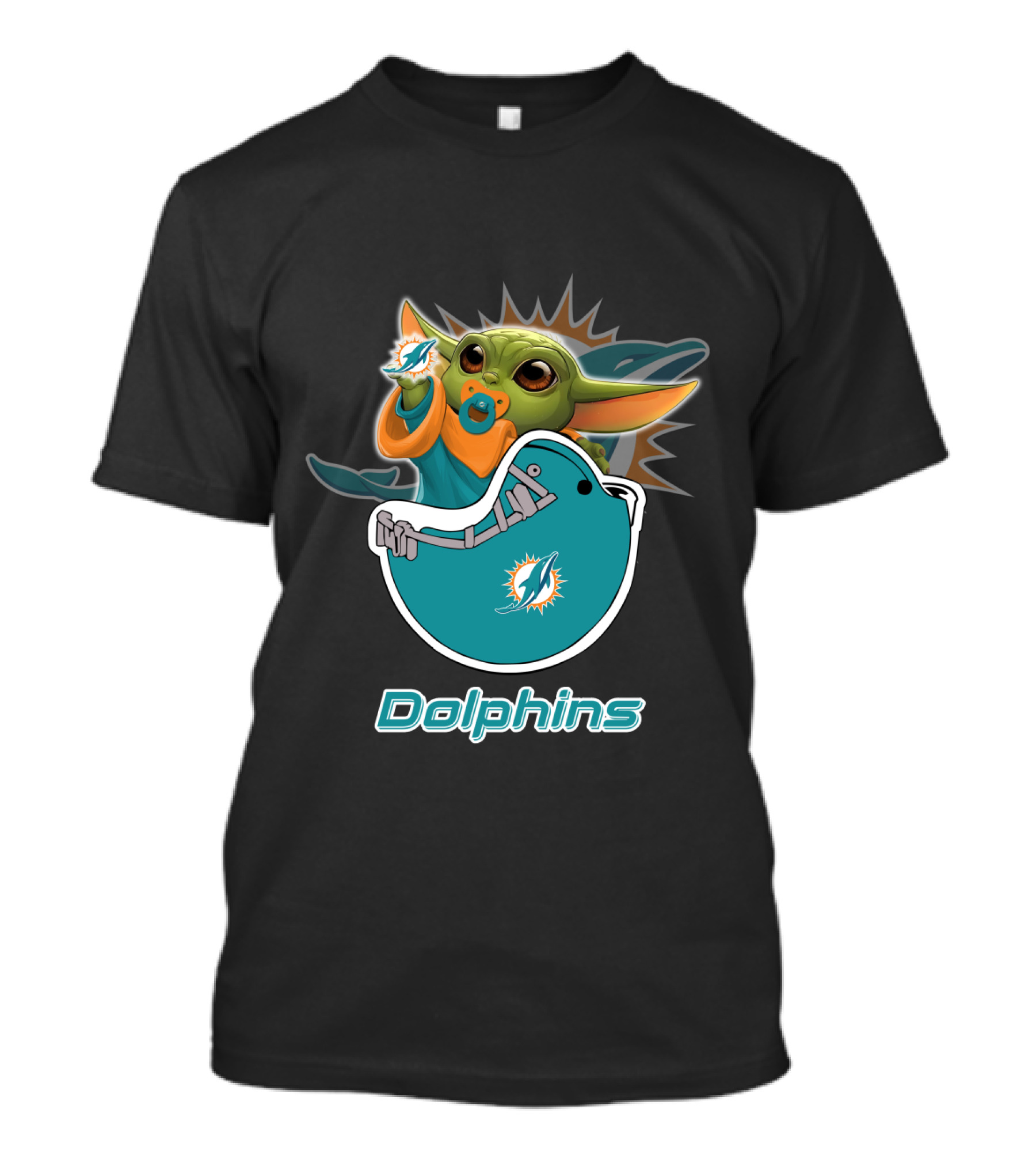 Dolphins Yodast Md 009 Miami Football Iconic Crossover T-Shirt