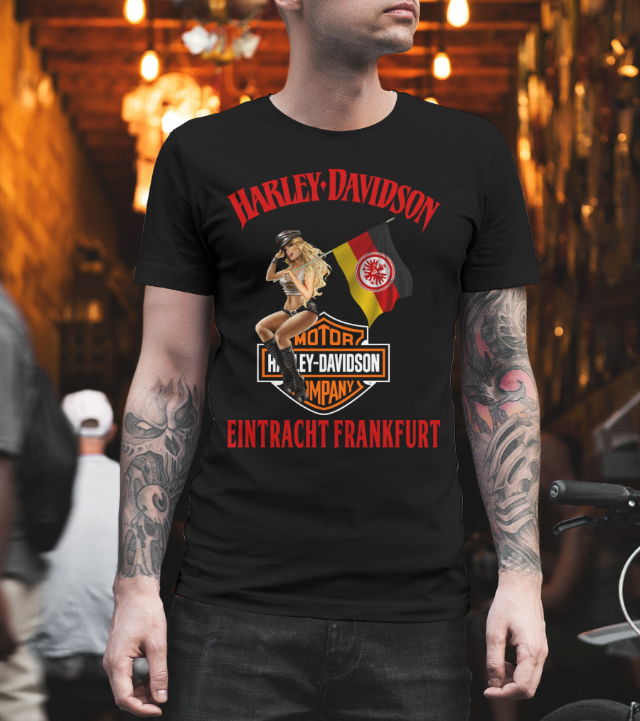 Harley Davidson Eintracht Frankfurt Motor Company Flag Woman T-Shirt