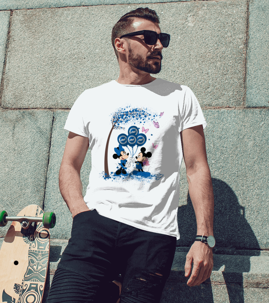 DH 29 Premier League Brighton And Hove Albion Mickey Minnie Balloons T-Shirt