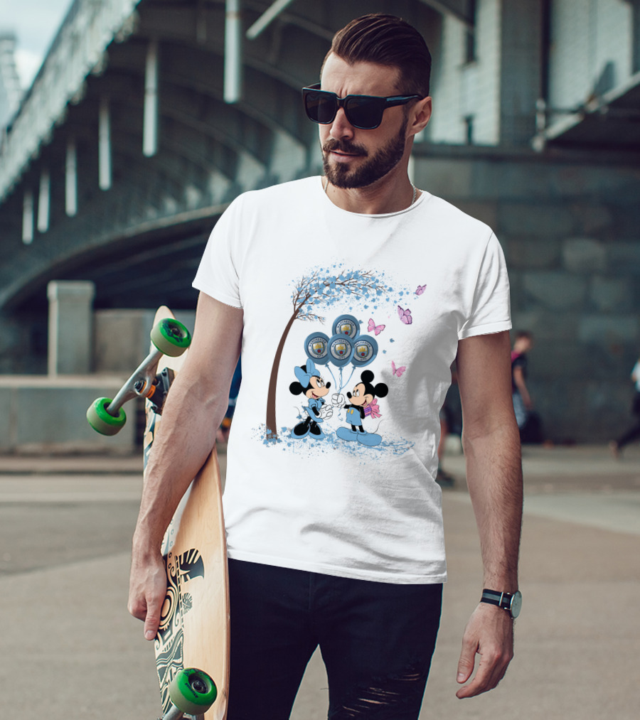 DH 29 Premier League Manchester City Disney Balloons T-Shirt