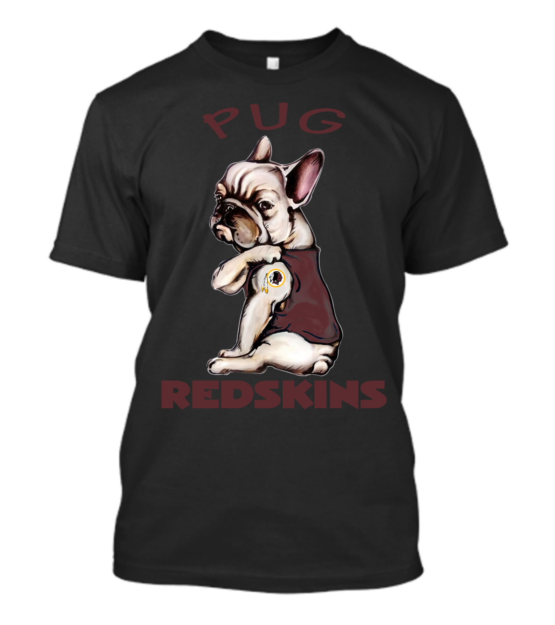 Pug Redskins Nflwr Dh 38 T-Shirt