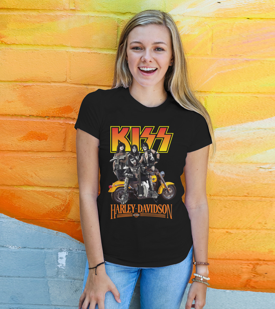 Kiss Harley Davidson Motorcycle Band Collaboration T-Shirt