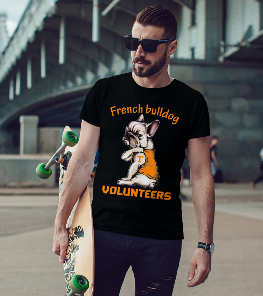French Bulldog Tennessee Volunteers T-Shirt