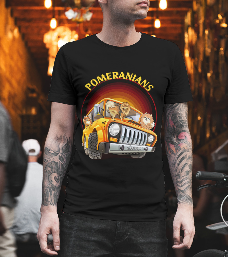 Pomeranians Jeep Adventure Dh T-Shirt