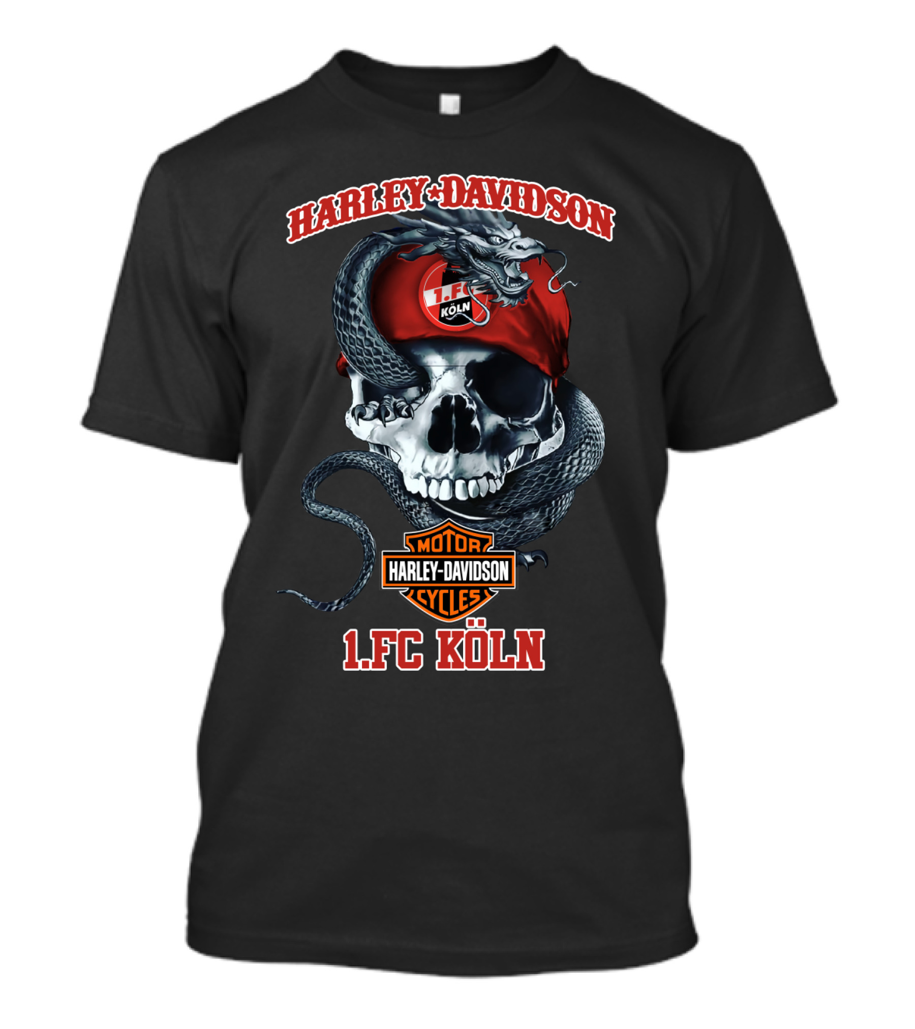 Harley Davidson 1. Fc Köln Skull Snake T-Shirt