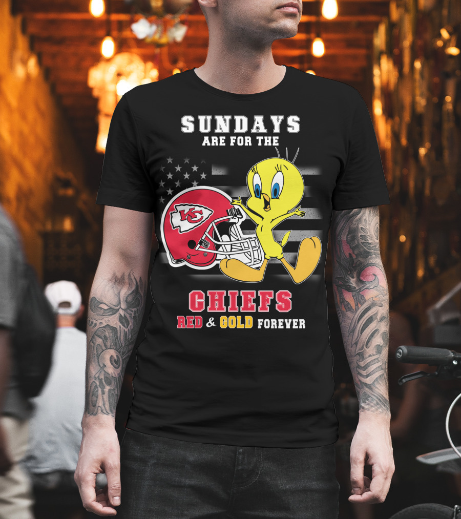 Sundays Are For The Chiefs Red & Gold Forever T-Shirt