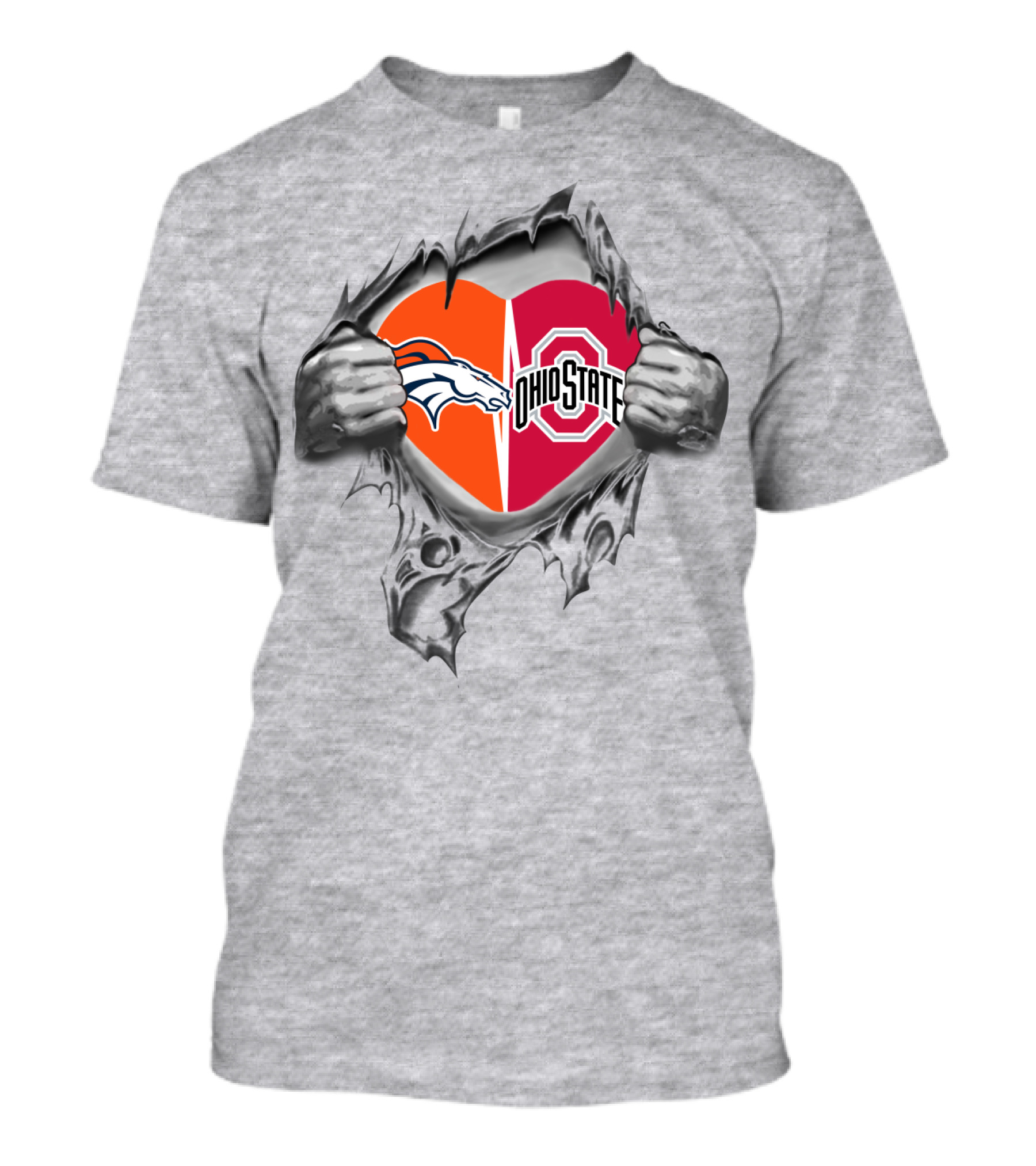 Broncos Ohio State Heart T-Shirt