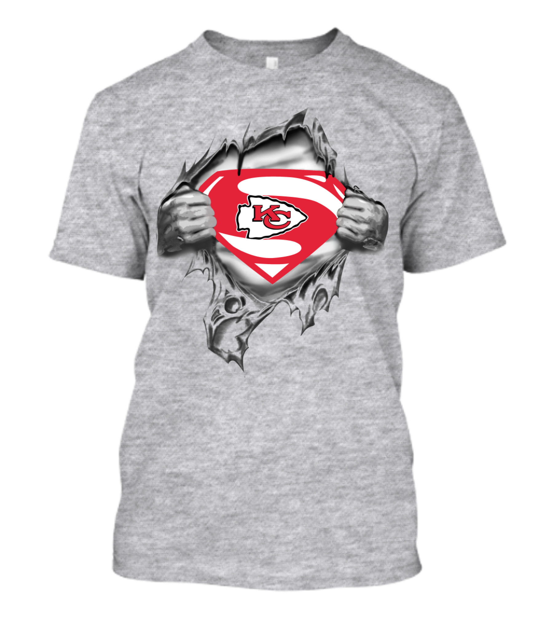 Kansas City Chiefs Superman Logo Reveal T-Shirt