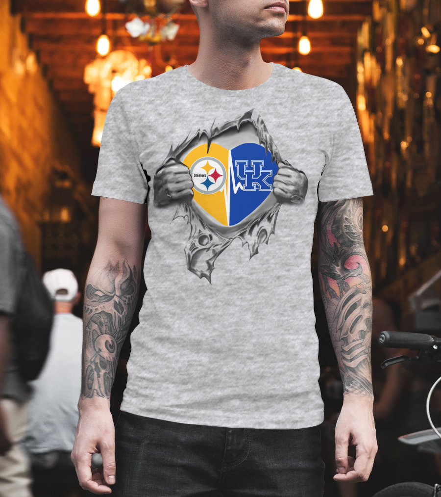 Steelers Uk Kentucky Heart Nfl T-Shirt