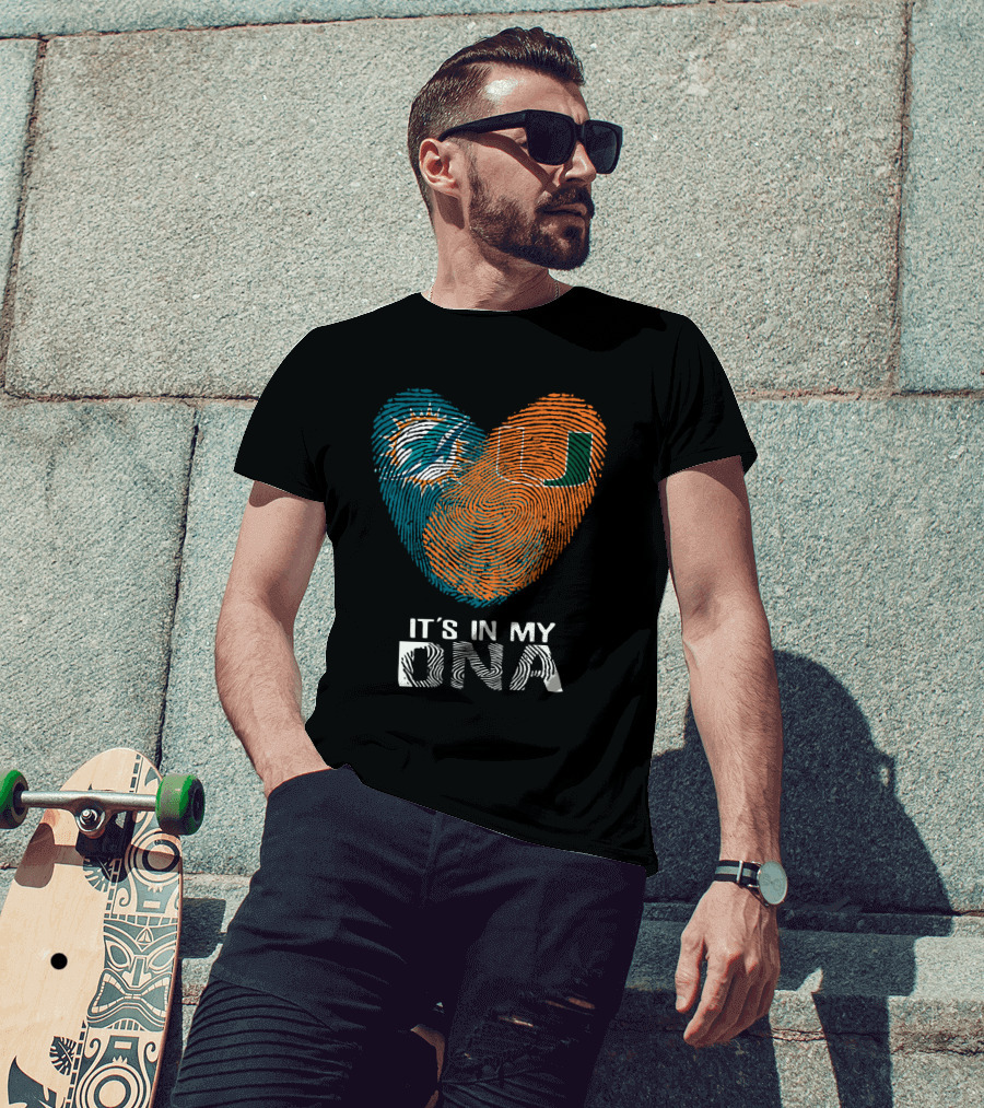 Miami Dolphins Hurricanes It's In My DNA T-Shirt