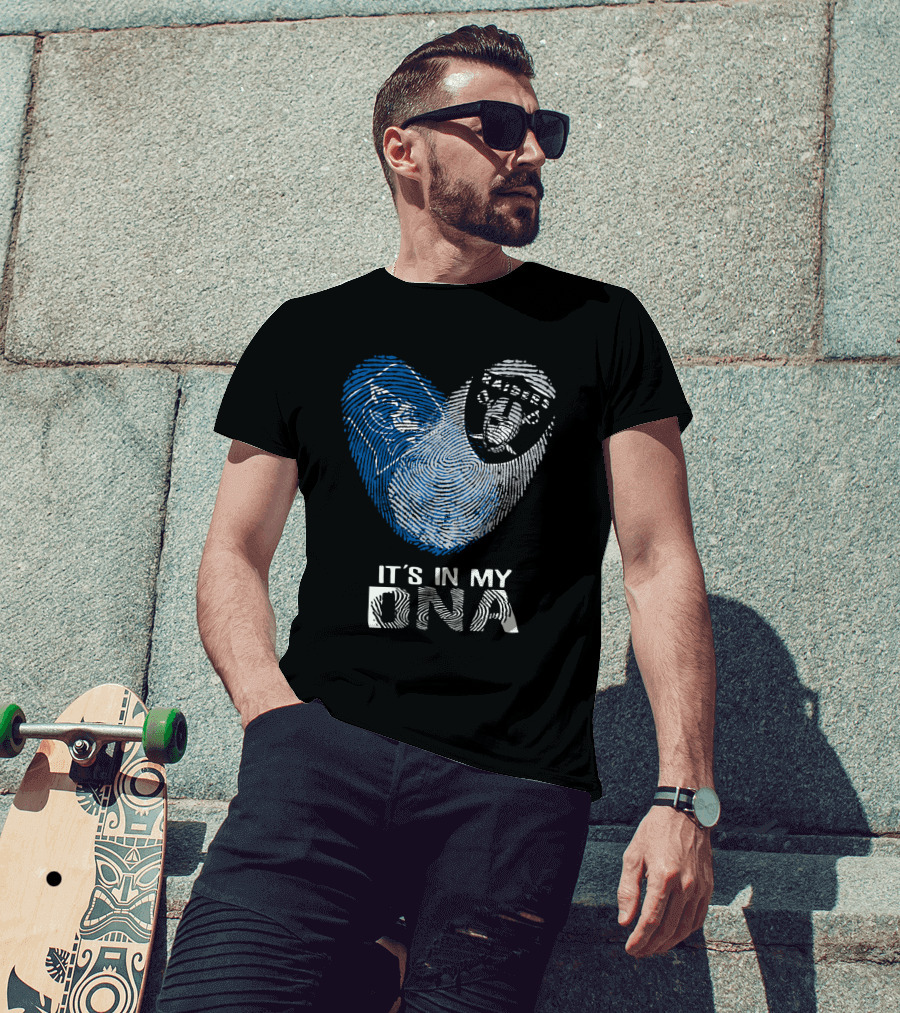 Raiders Duke It's In My DNA Fingerprint Heart T-Shirt